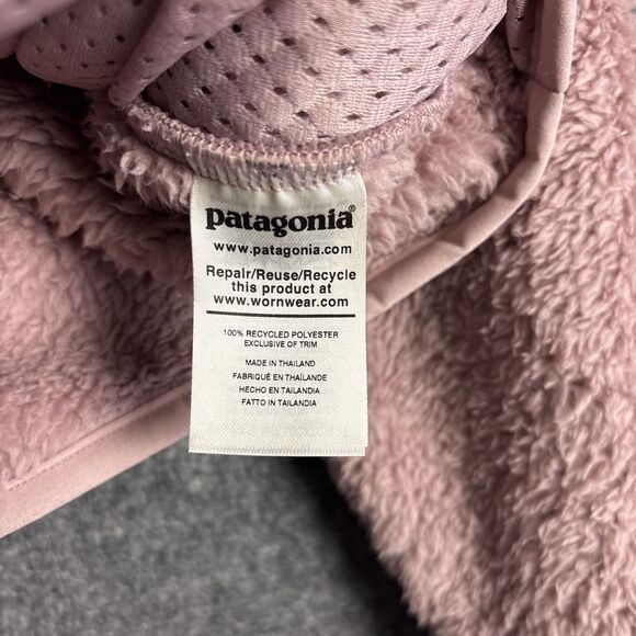 Patagonia Los Gatos Hooded Pullover Sz S dusty Pink Cozy Fleece Outdoors Granola - Picture 7 of 7